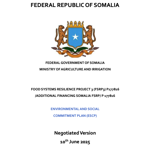 FSRP - Environmental and Social Commitment Plan (ESCP)